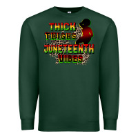 Sports Green thick thighs juneteenth vibes cowgirl Premium Sweatshirt - CowGirlArtShop