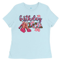Baby Blue birthday diva Ladies Tee - AdoDesignShop