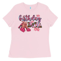 Bubblegum Pink birthday diva Ladies Tee - AdoDesignShop