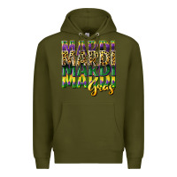 Army Green mardi gras Premium Hoodie - CowGirlArtShop