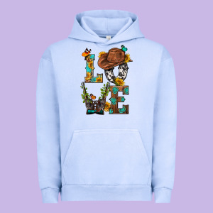 Western Love With Gun Urban Hoodie Designed By Bundleandbundleshop