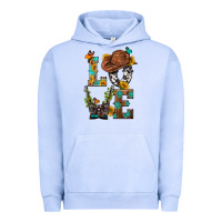 Pigment Grape Ice Western Love with Gun Urban Hoodie - BundleAndBundleShop