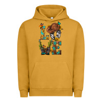 Pigment Peanut Butter Western Love with Gun Urban Hoodie - BundleAndBundleShop