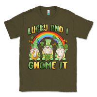 Army Green lucky and i gnome it Classic Tee - MaliasSmallBusiness
