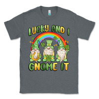 Charcoal Heather lucky and i gnome it Classic Tee - MaliasSmallBusiness