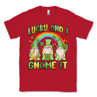 Red lucky and i gnome it Classic Tee - MaliasSmallBusiness