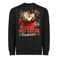 Black hot cocoa season Heavyweight Sweatshirt - MaliasSmallBusiness