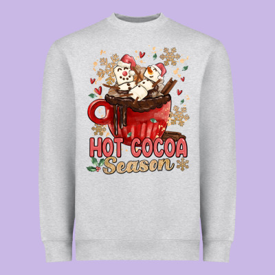 Hot Cocoa Season Heavyweight Sweatshirt Designed By Maliassmallbusiness