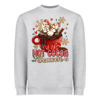 Heather Grey hot cocoa season Heavyweight Sweatshirt - MaliasSmallBusiness