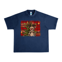 Navy reindeer trees background Urban Heavy Tee - AdoDesignShop