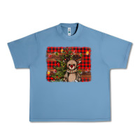 Pebble Blue reindeer trees background Urban Heavy Tee - AdoDesignShop