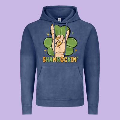St. Patrick's Day Shamrockin' Vintage Hoodie Designed By Maliassmallbusiness