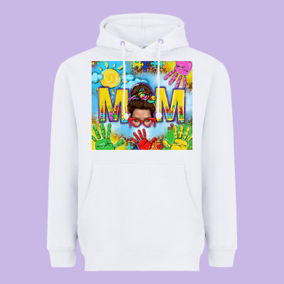 Messy Bun Autism Mom 20oz Skinny Tumbler Heavyweight Hoodie Designed By Tumblerdesignbyshophia