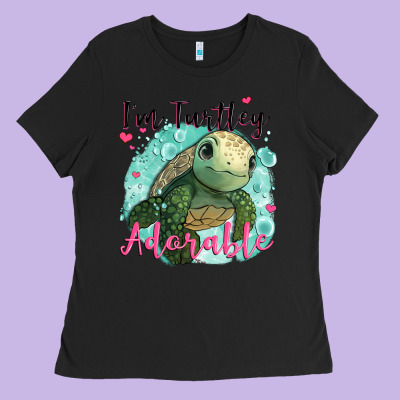 I'm Turtley Adorable Ladies Tee Designed By Jahusdesignshop