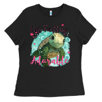Black i'm turtley adorable Ladies Tee - JahusDesignShop