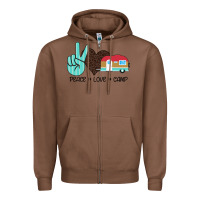 Chestnut Peace Love Camp Zipper Hoodie - Bettercallsaul