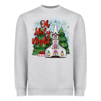 Heather Grey christmas church oh holy night Heavyweight Sweatshirt - MaliasSmallBusiness