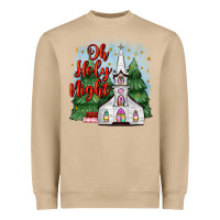 Mushroom christmas church oh holy night Heavyweight Sweatshirt - MaliasSmallBusiness
