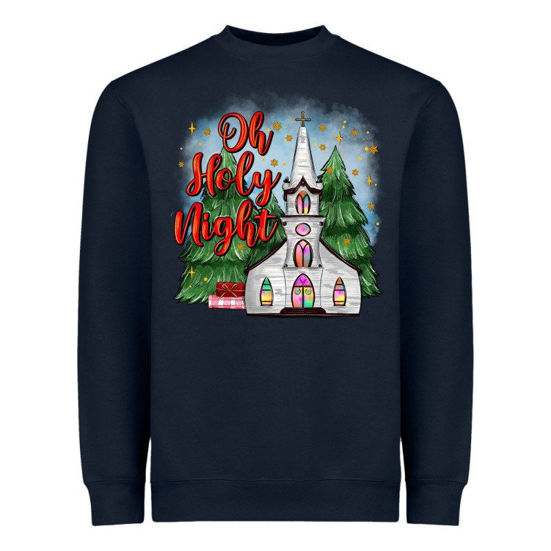 Christmas Church Oh Holy Night Heavyweight Sweatshirt by MaliasSmallBusiness | Teevron