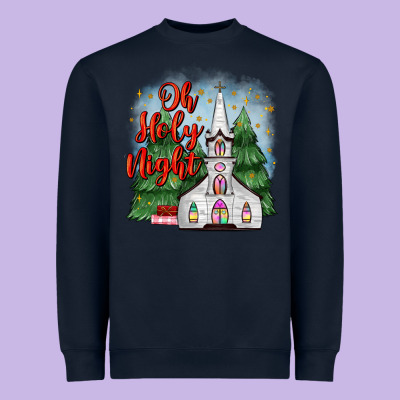 Christmas Church Oh Holy Night Heavyweight Sweatshirt Designed By Maliassmallbusiness
