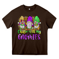 Chocolate Brown mardi gras chillin' with my gnomies Heavy Core Tee - JahusDesignShop