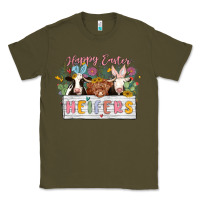 Army Green happy easter heifers Classic Tee - MaliasSmallBusiness