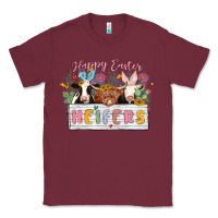 Burgundy happy easter heifers Classic Tee - MaliasSmallBusiness
