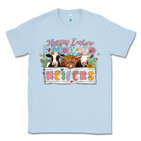 Dusty Blue happy easter heifers Classic Tee - MaliasSmallBusiness