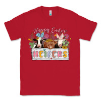Red happy easter heifers Classic Tee - MaliasSmallBusiness