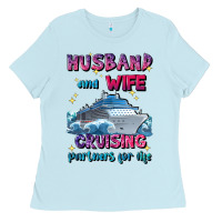 Baby Blue husband and wife cruising partners for life Ladies Tee - JahusDesignShop