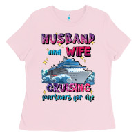 Bubblegum Pink husband and wife cruising partners for life Ladies Tee - JahusDesignShop