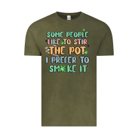 Vintage Olive some people like to stir the pot i prefer to smoke Vintage Tee - MaliasSmallBusiness