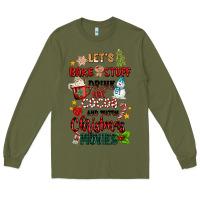 Army Green let's bake stuff drink hot cocoa and watch christm Long Sleeve Tee - MaliasSmallBusiness