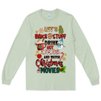 Matcha let's bake stuff drink hot cocoa and watch christm Long Sleeve Tee - MaliasSmallBusiness