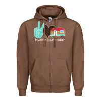 Chestnut Peace Love Camp Zipper Hoodie - Bettercallsaul