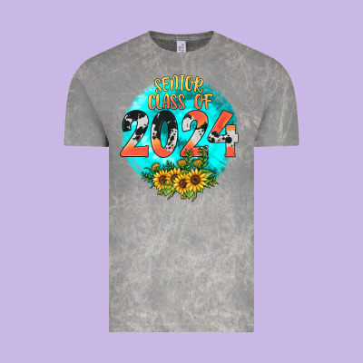 Class Of 2024 Senior Vintage Tee Designed By Jahusdesignshop