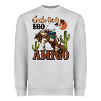 Heather Grey check your ego amigo rodeo cowboy Heavyweight Sweatshirt - MaliasSmallBusiness