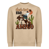 Check Your Ego Amigo Rodeo Cowboy Heavyweight Sweatshirt | Teevron