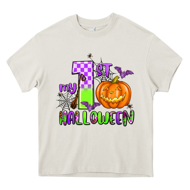 My First Halloween Pumpkin Heavy Core Tee by AdoDesignShop | Teevron