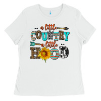 White a little country a little hood Ladies Tee - AdoDesignShop