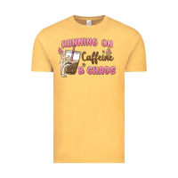 Vintage Mustard running on caffeine & chaos Vintage Tee - MaliasSmallBusiness