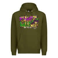 Army Green mardi gras Premium Hoodie - CowGirlArtShop