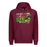 Burgundy mardi gras Premium Hoodie - CowGirlArtShop