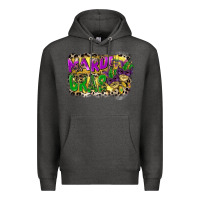 Charcoal Heather mardi gras Premium Hoodie - CowGirlArtShop