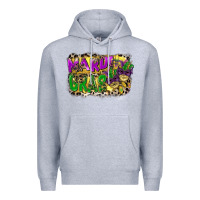 Heather Grey mardi gras Premium Hoodie - CowGirlArtShop