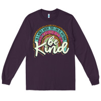 Plum be kind   leopard Long Sleeve Tee - JahusDesignShop