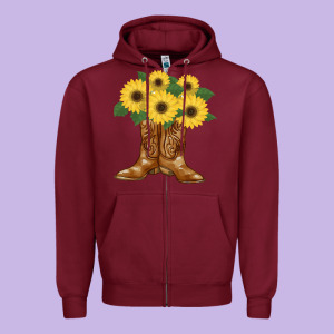 Cowgirl Boots Zipper Hoodie Designed By Bettercallsaul