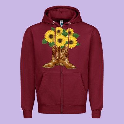 Cowgirl Boots Zipper Hoodie Designed By Bettercallsaul