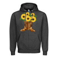 Charcoal Heather cowgirl boots Zipper Hoodie - Bettercallsaul