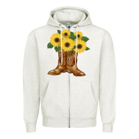 Oatmeal Heather cowgirl boots Zipper Hoodie - Bettercallsaul